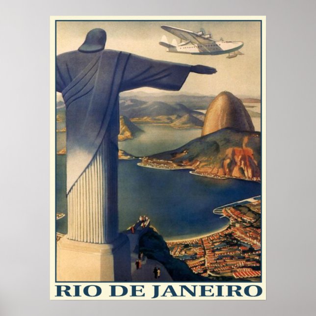 Poster with Vintage Rio de Janeiro Print (Front)