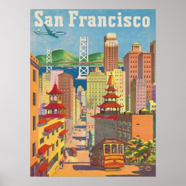 Poster with Vintage San Francisco Motive (Front)