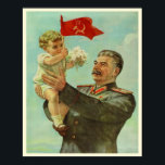 Poster with Vintage Stalin Propaganda Print<br><div class="desc">Poster with Stalin on retro Russian propaganda print from old Soviet Union. Please, let us know if you want some changes made that would please you. We are happy to help out if you need any changes to the layout such as colours, tone, size or any other additions such as...</div>