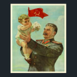 Poster with Vintage Stalin Propaganda Print<br><div class="desc">Poster with Stalin on retro Russian propaganda print from old Soviet Union. Please, let us know if you want some changes made that would please you. We are happy to help out if you need any changes to the layout such as colours, tone, size or any other additions such as...</div>