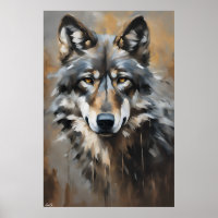 Poster | Wolf | Oil Artstyle 