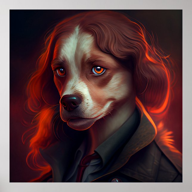 Poster woman fanatsy dog straight (Front)