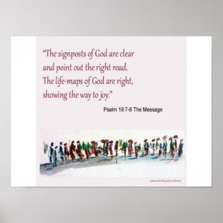 Poster Words To Live By - Crowd and Signposts