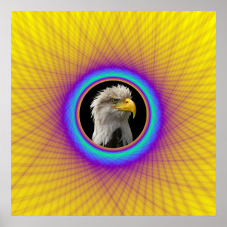 Poster  Woven Frame in Yellow and Blue