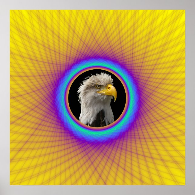 Poster  Woven Frame in Yellow and Blue (Front)