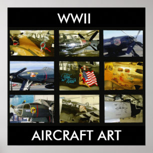 Poster WWII Aircraft Art