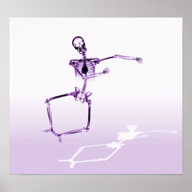 POSTER - X-RAY SKELETON JOY LEAP PURPLE (Front)