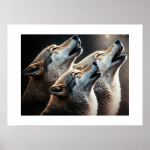 Poster Yellowstone Wolves