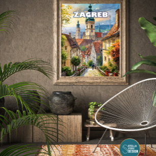 Poster Zagreb, where each corner contains a treasu