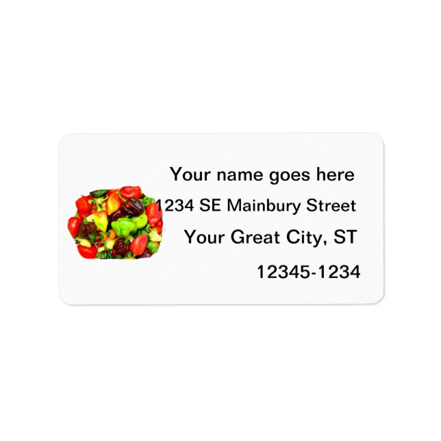 Posterised Hot Pepper Assortment Picture Label (Front)