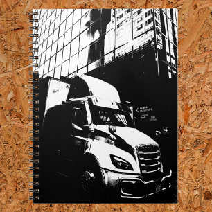 Posterised Lorry Truck in Montreal Canada Notebook