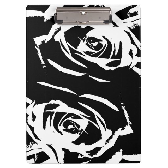 Posterised Rose Art Clipboard (Front)