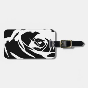 Posterised Rose Art Luggage Tag