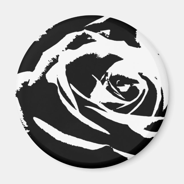 Posterised Rose Art Magnet (Front)