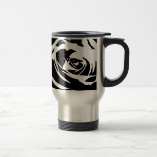 Posterised Rose Art Travel Mug
