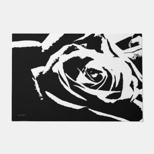 Posterized Rose Doormat