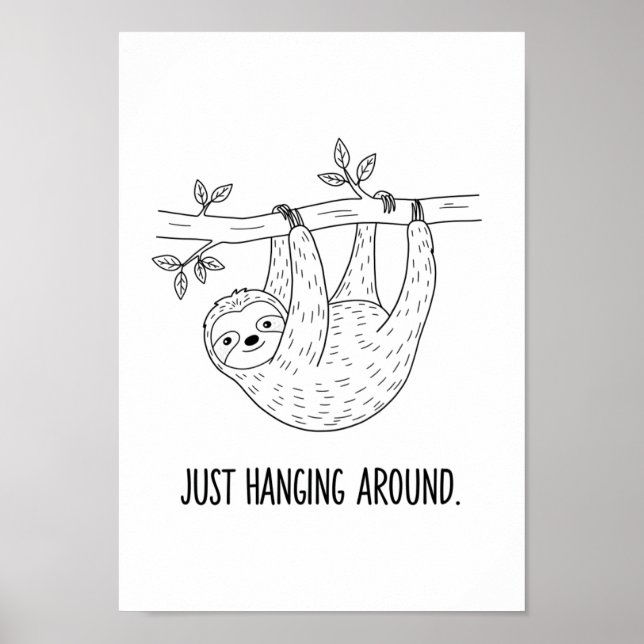 Posters Black and White Funny Animal Quote (Front)