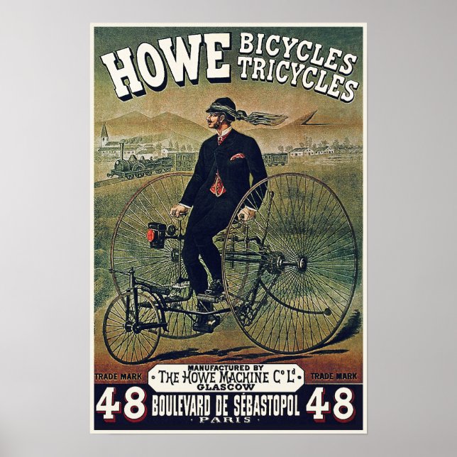 Posters/Prints: Howe Bicycles Tricycles Poster (Front)