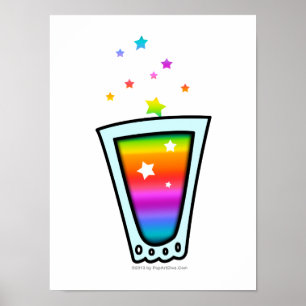 POSTERS, PRINTS - RAINBOW SHOT GLASS