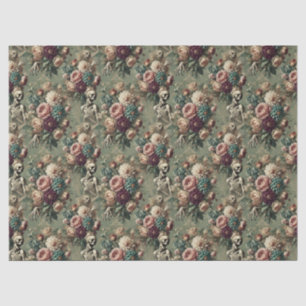 Posthumous Heartache – Gothic Floral Design Tissue Paper
