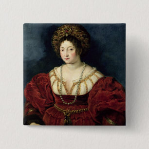 Posthumous portrait of Isabella d'Este 15 Cm Square Badge