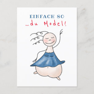 Postkarte Einfach so … du Model! Postcard