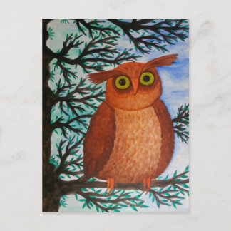 Postkarte Eule Postcard