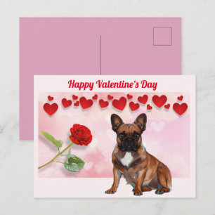 Postkarte französische Bulldogge Muttertag Postcard