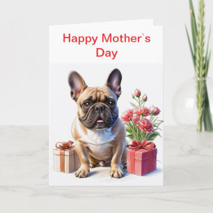 Postkarte französische Bulldoggen Mothers Day Invitation