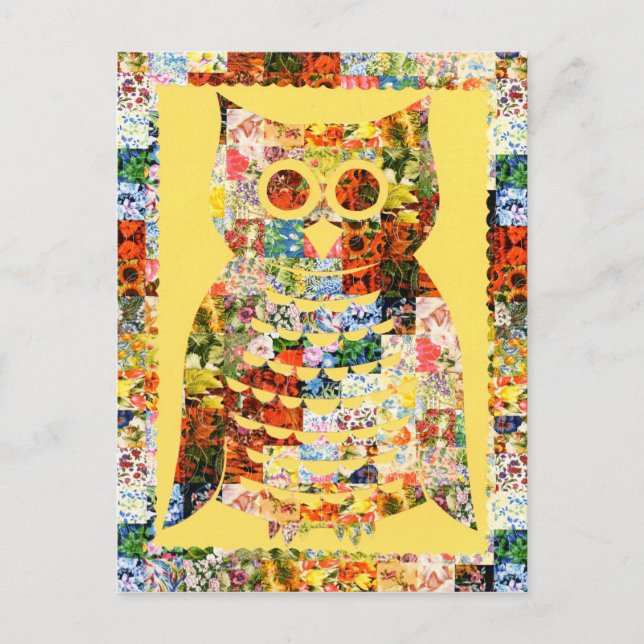 Postkarte Frühlings Eule Postcard (Front)