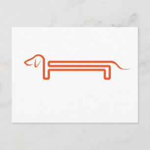 Postkarte mit Dackel Postcard