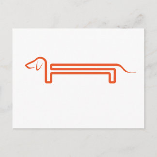 Postkarte mit Dackel Postcard