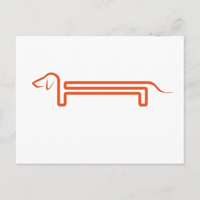 Postkarte mit Dackel Postcard (Front)