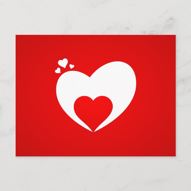 Postkarte rot Herz Postcard (Front)