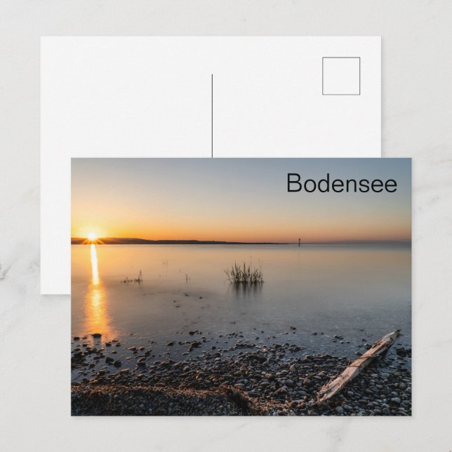 Postkarte Sonnenaufgang Bodensee ruhig Postcard (Front/Back)