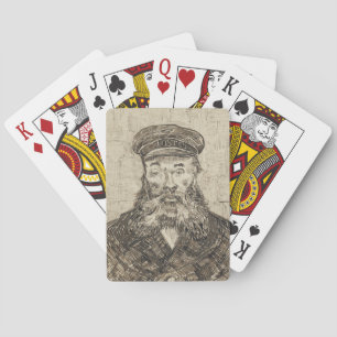 Postman Joseph Roulin (Sepia Sketch) (by van Gogh) Playing Cards