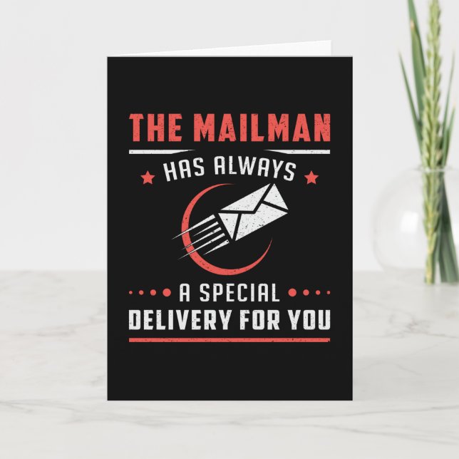 Postman Mailman Day Post Mail Delivery Gift Idea Card (Front)