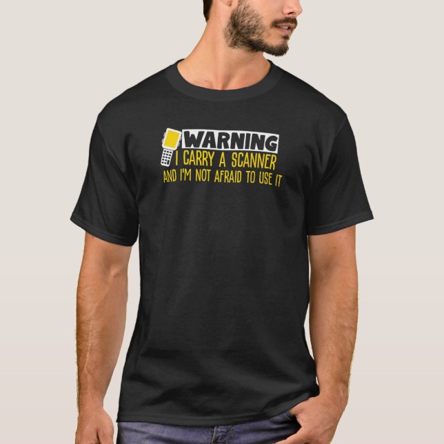 Postman Scanner For Postal Worker T-Shirt (Front)