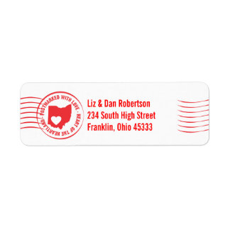 Postmark OHIO Heart of the Heartland Address Label
