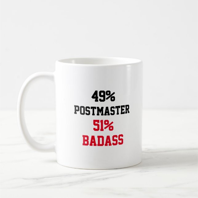 Postmaster Badass Coffee Mug (Left)
