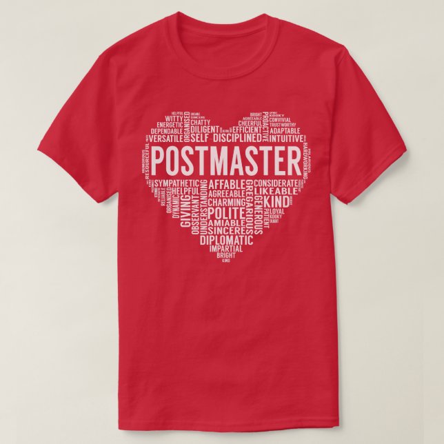 Postmaster Heart T-Shirt (Design Front)