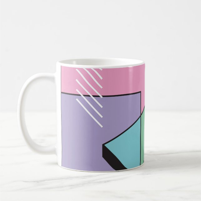Postmodern Geometric: Abstract Composition Coffee Mug (Left)