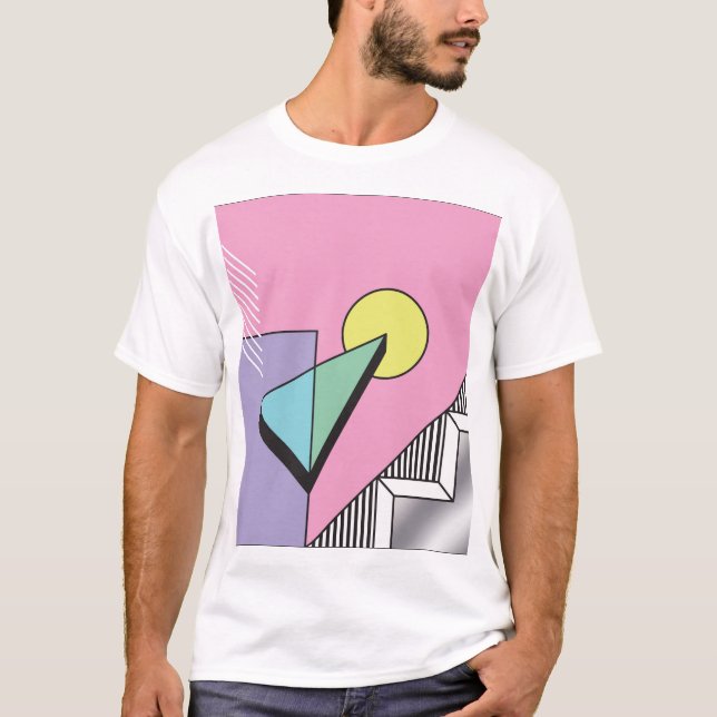 Postmodern Geometric: Abstract Composition T-Shirt (Front)