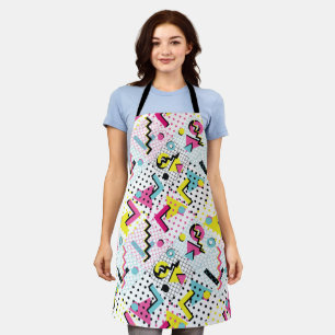 Postmodern Memphis Style Pattern Apron