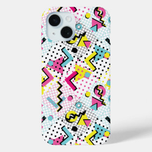 Postmodern Memphis Style Pattern iPhone 15 Case