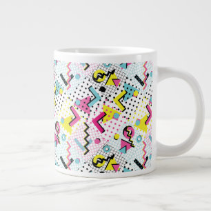 Postmodern Memphis Style Pattern Large Coffee Mug