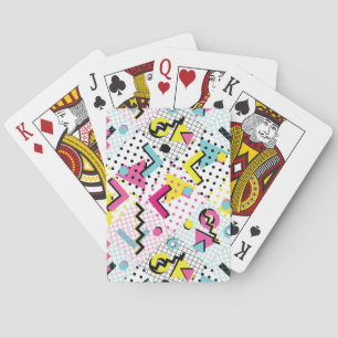 Postmodern Memphis Style Pattern Playing Cards