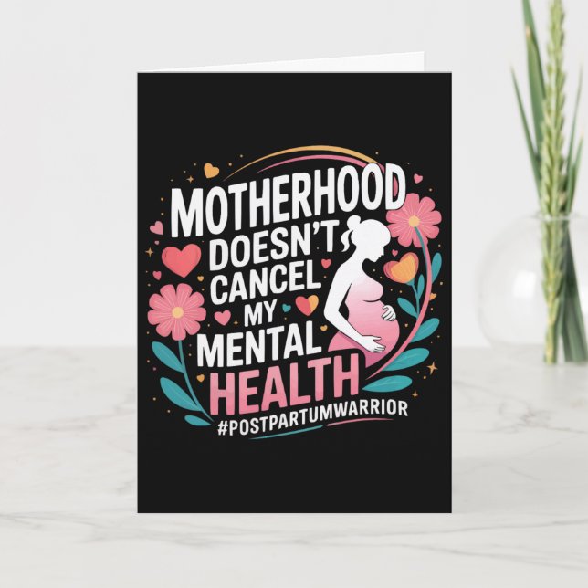 Postpartum Depression Mother Mama Maternal Mental  Card (Front)