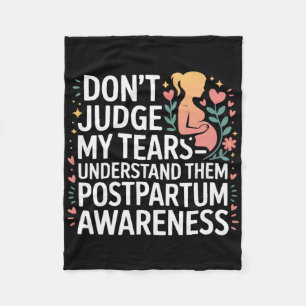 Postpartum Depression Mother Mama Maternal Mental Fleece Blanket