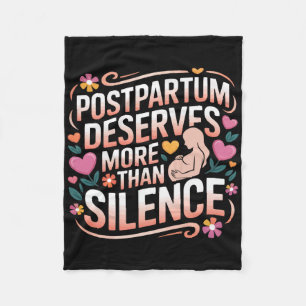 Postpartum Depression Mother Mama Maternal Mental Fleece Blanket